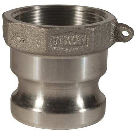 Type A 3" Inch Aluminum Adaptor Cam and Groove Global (Male Fitting x FNPT Connection)