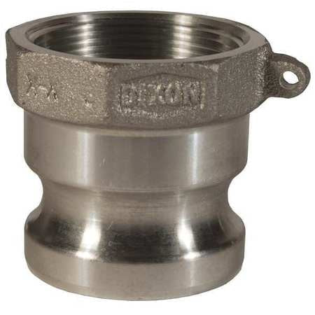 Type A 2" Inch Aluminum Adaptor Cam and Groove Global (Male Fitting x FNPT Connection)