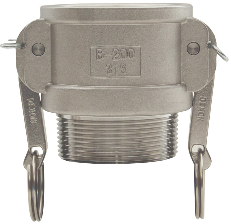 Type B 2" Inch SS Cam and Groove Coupler (Coupler x Male NPT)