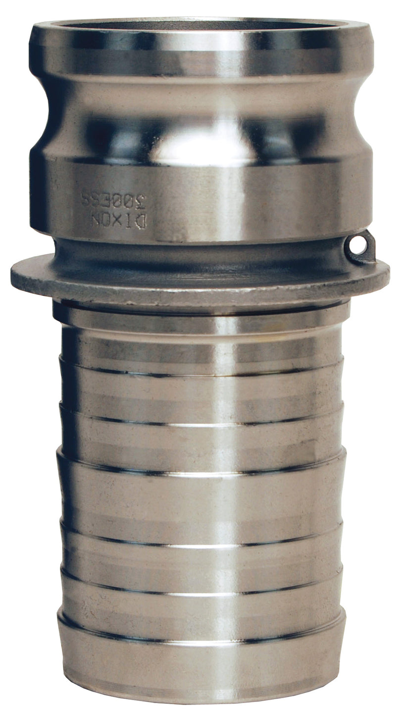 Dixon Type E 1 1/2" Inch Stainless Steel Cam and Groove Adaptor (Male Adaptor x Hose Shank)
